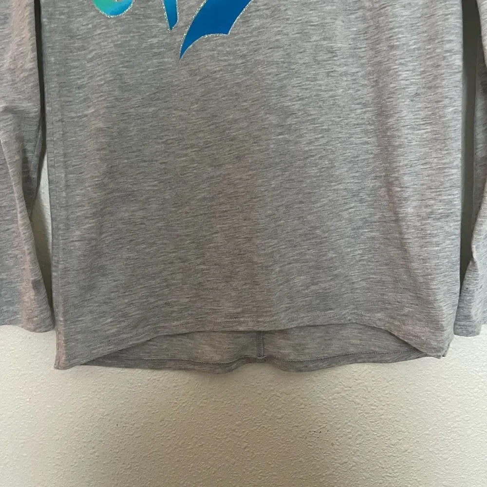 JUSTICE Active Grey  Long Sleeve Top Girls Size 14